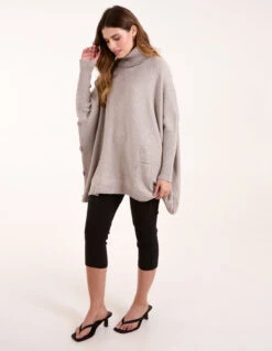 Roll Neck Button Mini Pocket Jumper(Roll Neck Button Mini Pocket Jumper) 5 Roll Neck Button Mini Pocket Jumper(Roll Neck Button Mini Pocket Jumper) -Repertoire Fashion Store BV246503285 139002