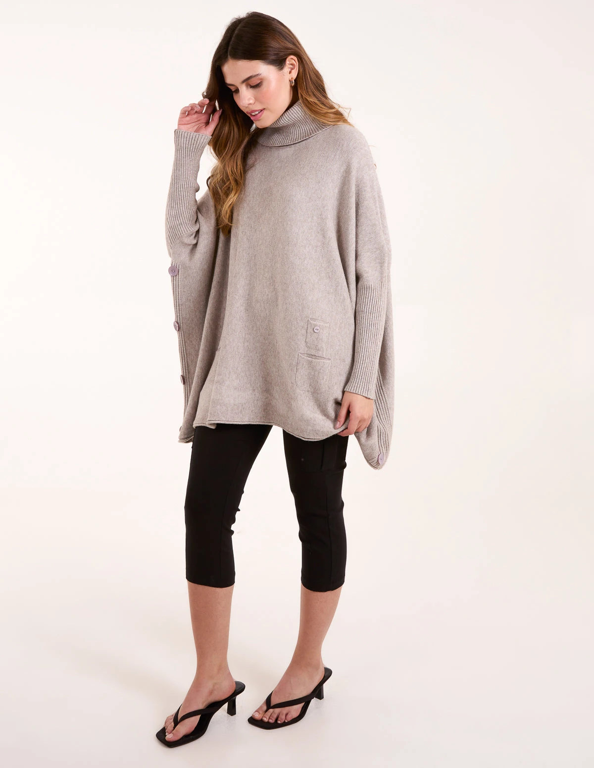 Roll Neck Button Mini Pocket Jumper(Roll Neck Button Mini Pocket Jumper) 2 Roll Neck Button Mini Pocket Jumper(Roll Neck Button Mini Pocket Jumper) - Image 2