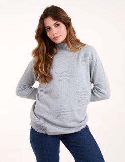 High Neck Star Jumper(Grey High Neck Star Jumper)