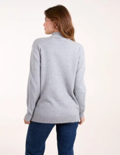 High Neck Star Jumper(Grey High Neck Star Jumper) -Repertoire Fashion Store BV246515291 138942