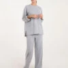 Oversized Wide Leg Loungewear Set(Grey Oversized Wide Leg Loungewear Set)