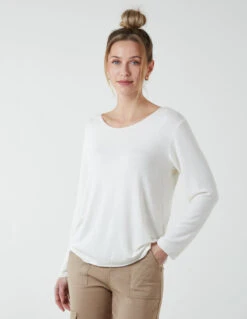 Basic Soft V Neck Jumper(Ivory Basic Soft V Neck Jumper)