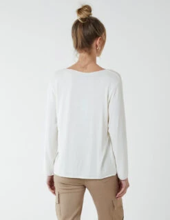 Basic Soft V Neck Jumper(Ivory Basic Soft V Neck Jumper) -Repertoire Fashion Store BV2551 IVORY 3279