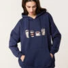Coffee Embroidered Hoodie(Navy Coffee Embroidered Hoodie) -Repertoire Fashion Store BV257404 NAVY 28293