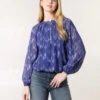 Half Zip Puffball Blouse(Half Zip Puffball Blouse)