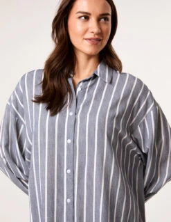 Oversized Shirt(Denim Oversized Shirt) -Repertoire Fashion Store BV257421 DENIM 37040