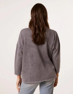 Bow Sweatshirt(Grey Bow Sweatshirt) 7 Bow Sweatshirt(Grey Bow Sweatshirt) -Repertoire Fashion Store BV257432 GREY 35934
