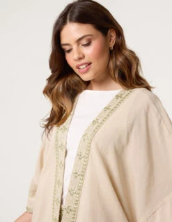 Embellished Kimono(Stone Embellished Kimono) -Repertoire Fashion Store BV257438001 STONE 25307 15d0fa68 9a1d 4490 a1e2 500d59789ad2