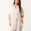 Oversized Pinstripe Shirt(Oversized Pinstripe Shirt 1) -Repertoire Fashion Store BV257440 stone 0956