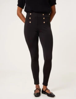 Button Detail Shaping Pants(Button Detail Shaping Pants)