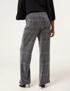 Rhinestone Detailed Trousers(Silver Rhinestone Detailed Trousers) -Repertoire Fashion Store BV258209 SILVER 27939