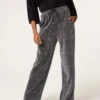 Rhinestone Detailed Trousers(Silver Rhinestone Detailed Trousers)