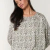 Leopard Print Elasticated Hem Blouse(Beige Leopard Print Elasticated Hem Blouse) 9 Leopard Print Elasticated Hem Blouse(Beige Leopard Print Elasticated Hem Blouse) -Repertoire Fashion Store BV258403 KHAKI 17138