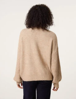 Round Neck Sequin Detailed Jumper(Beige Round Neck Sequin Detailed Jumper) -Repertoire Fashion Store BV258506 BEIGE 27692