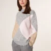 Argyle Knitted Crew Neck Jumper(Argyle Knitted Crew Neck Jumper) -Repertoire Fashion Store BV258511 GREYPINK 38106