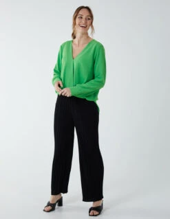 Crossover Woven Plain Blouse 6 Crossover Woven Plain Blouse -Repertoire Fashion Store BV2623 GREEN 8782