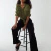 Wide Leg Cargo Trousers(Black Wide Leg Cargo Trousers)