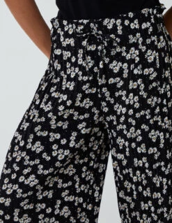 Daisy Wide Leg Trousers(Black Daisy Wide Leg Trousers) -Repertoire Fashion Store BV2662 BLACK 0184