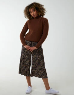 Animal Print Cropped Trousers(Animal Print Cropped Trousers)