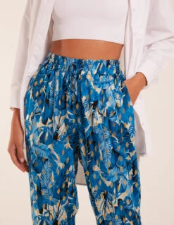 Foil Detail Capri Trousers -Repertoire Fashion Store BV2804 BLUE 5827