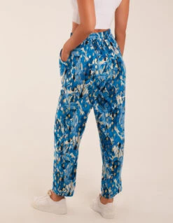 Foil Detail Capri Trousers -Repertoire Fashion Store BV2804 BLUE 5848