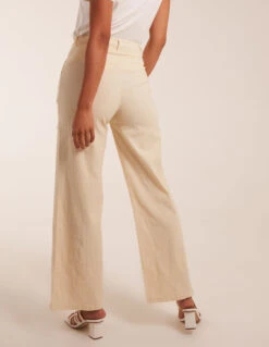 Wide Leg Trousers -Repertoire Fashion Store BV2824 BEIGE 4120