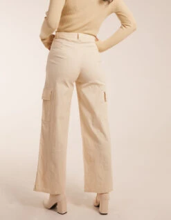 Trousers With Side Pocket(Beige Trouser Side Pocket) -Repertoire Fashion Store BV2825 BEIGE 4988 1