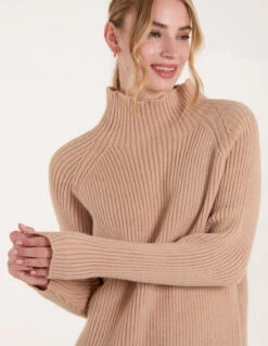 Double Hem Detail High Neck Jumper(Double Hem Detail High Neck Jumper)