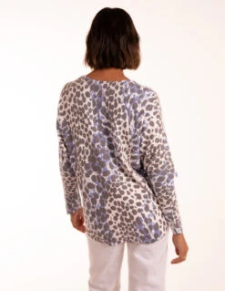 Leopard Soft Jumper(Blue Leopard Soft Jumper) -Repertoire Fashion Store BV3057 BLUE 23782 18151ede 8f64 47a7 9777 9ad8296ddf99