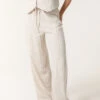 Stripe Wide Leg Linen Trousers(Stripe Wide Leg Linen Trousers)