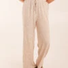 Stripe Wide Leg Linen Trousers -Repertoire Fashion Store BV3146001 130219