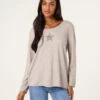 Diamante Star Long Sleeve Jumper(Beige Diamante Star Long Sleeve Jumper) -Repertoire Fashion Store BV3216 STONE 14183