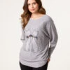 Embellished Cat Jumper(Grey Embellished Cat Jumper)