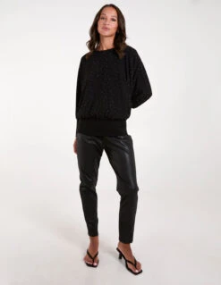 Batwing Top With Diamantes(Black Batwing Top With Diamantes) 6 Batwing Top With Diamantes(Black Batwing Top With Diamantes) -Repertoire Fashion Store BV3402003 141179