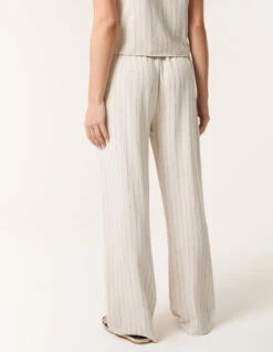 Linen Pinstripe Drawstring Trousers(Linen Pinstripe Drawstring Trousers) -Repertoire Fashion Store BV3454241 145836