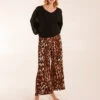 Abstract Cheetah Pleated Trousers