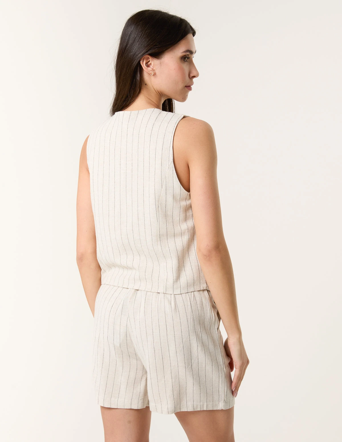 Linen Pinstripe Waistcoat(Linen Pinstripe Waistcoat) 6 Linen Pinstripe Waistcoat(Linen Pinstripe Waistcoat) - Image 6