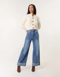 Wide Leg Denim Jeans(Wide Leg Denim Jeans)