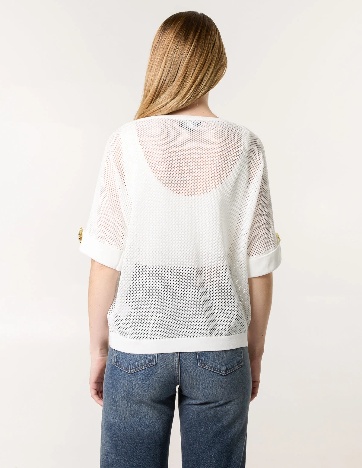 Crochet Gold Flower Brooch Detailed Top(Crochet Gold Flower Brooch Detailed Top) 4 Crochet Gold Flower Brooch Detailed Top(Crochet Gold Flower Brooch Detailed Top) - Image 4