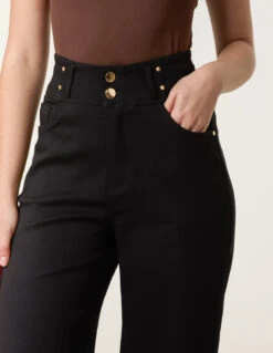 High Waisted Jeans(Black High Waisted Jeans) 6 High Waisted Jeans(Black High Waisted Jeans) -Repertoire Fashion Store BV3584 BLACK 63646