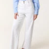 High Waisted Jeans(White High Waisted Jeans) -Repertoire Fashion Store BV3584 WHITE 63849