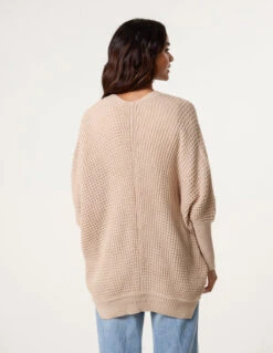 Textured Cardigan(Beige Textured Cardigan) -Repertoire Fashion Store BV3741 EIGE 1161