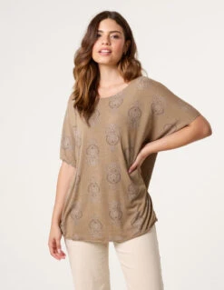 Batik Print Necklace Top(Batik Print Necklace Top)