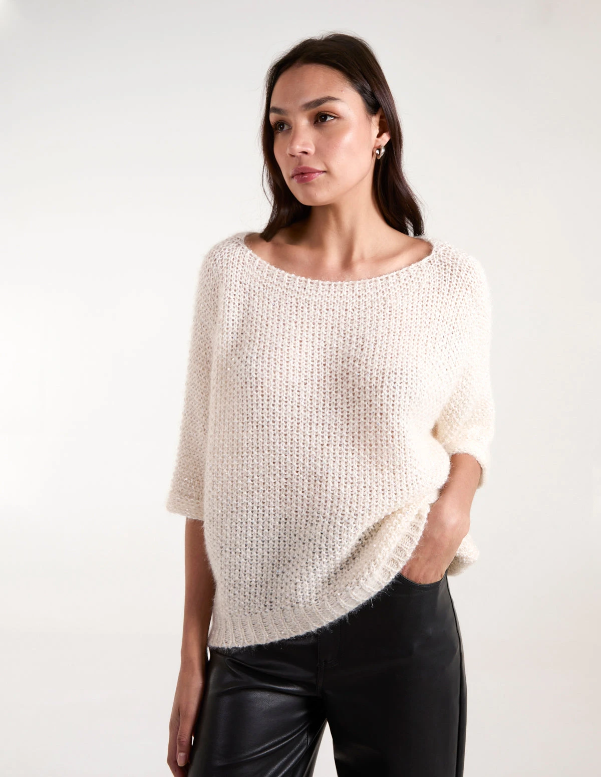 Fluffy Textured Knit Jumper(Fluffy Textured Knit Jumper) 1 Fluffy Textured Knit Jumper(Fluffy Textured Knit Jumper)