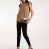 Frill Sleeve Metallic Top(Gold Frill Sleeve Metallic Top)