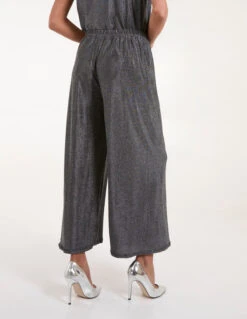 Metallic Trousers(Black Metallic Trousers) -Repertoire Fashion Store BV4517 BLACKSILVER 78012