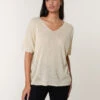Metallic Fine Gauge Lightweight Knit Top(Gold Metallic Fine Gauge Lightweight Knit Top)