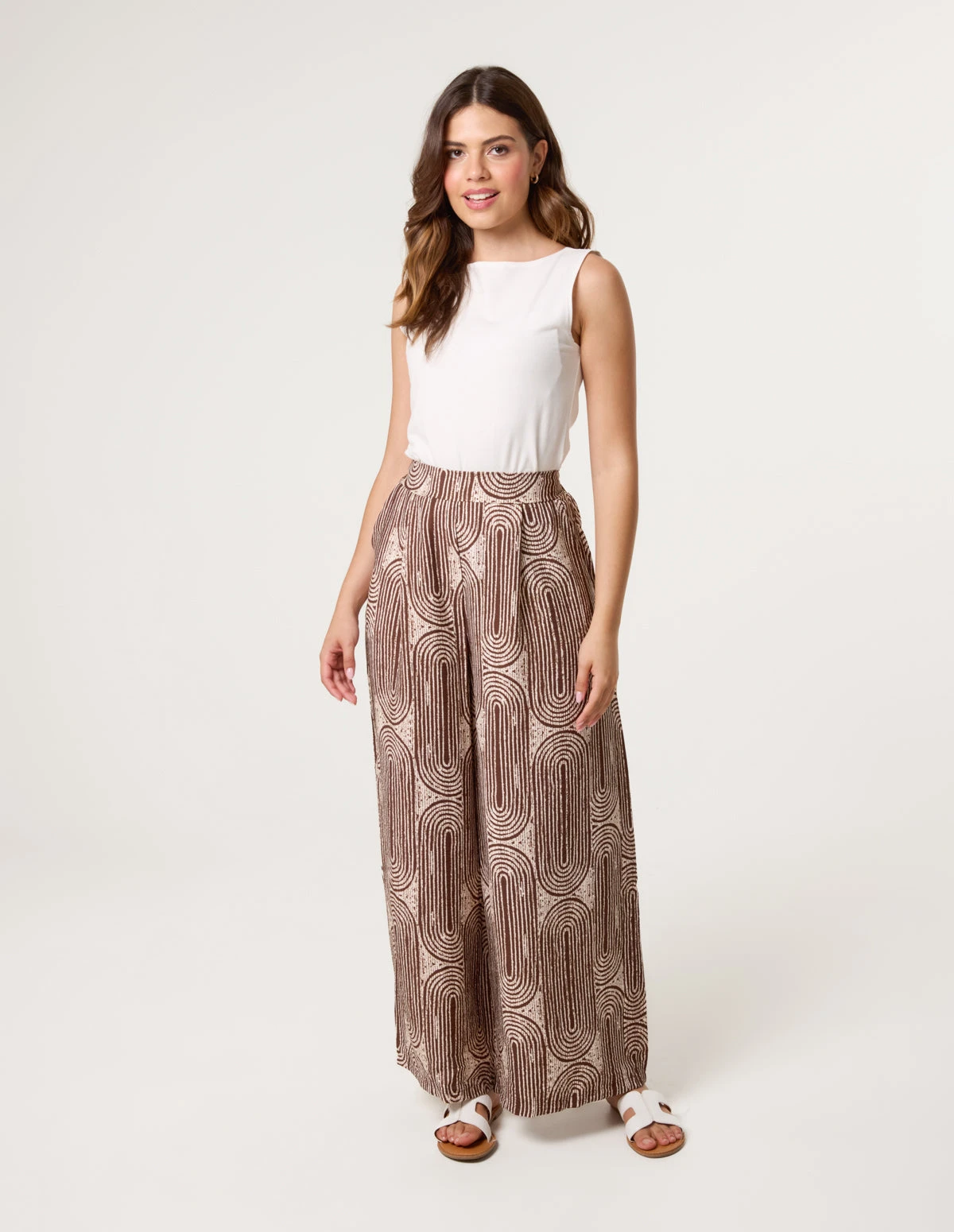 Wide Leg Trouser In Circular Print(Wide Leg Trouser In Circular Print) 2 Wide Leg Trouser In Circular Print(Wide Leg Trouser In Circular Print) - Image 2