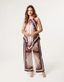 Hanky Hem Top With Wide Leg Trouser Set(Hanky Hem Top With Wide Leg Trouser Set) 6 Hanky Hem Top With Wide Leg Trouser Set(Hanky Hem Top With Wide Leg Trouser Set) -Repertoire Fashion Store BV5312 CHOCOLATE 25697 7fd69bfa 6036 4758 acd5 7b91003cde69