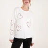 Rhinestone Heart Jumper(Ivory Rhinestone Heart Jumper)